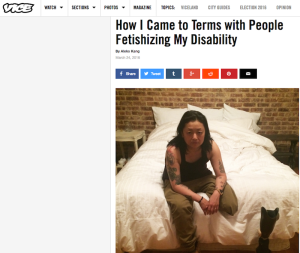 Vice article -- amputee fetish