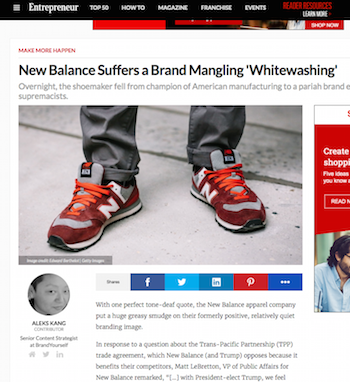 New Balance Mangles Brand