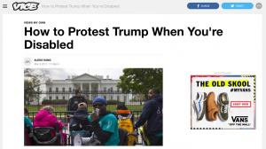 How To Protest Trump When You're Disabled